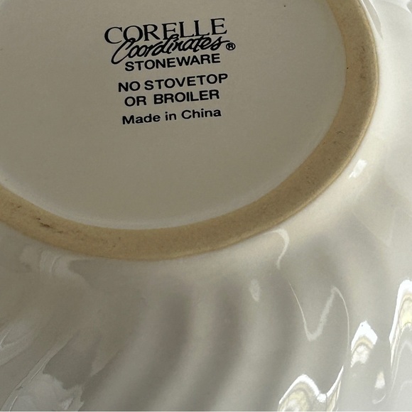 Corelle Coordinates Stoneware White Swirl Teapot Enhancements Pattern - Picture 11 of 16